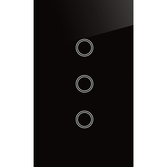 HOMESENSE Smart Switch - Jet Black - 3S - (GLASS PANEL)